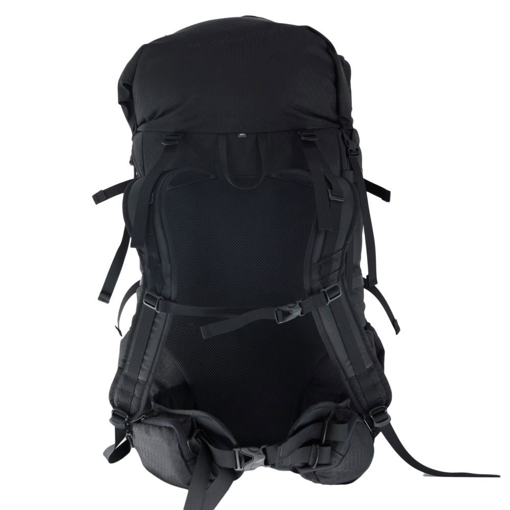 The back view of a ULA Camino Travel Pack showing the shoulder straps and hipbelt