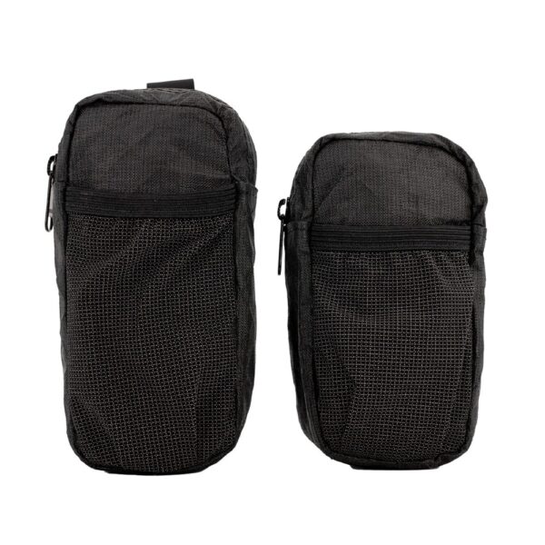 ULTRA Shoulder Strap Pocket image showing size comparison between large and regular. This is a front view.