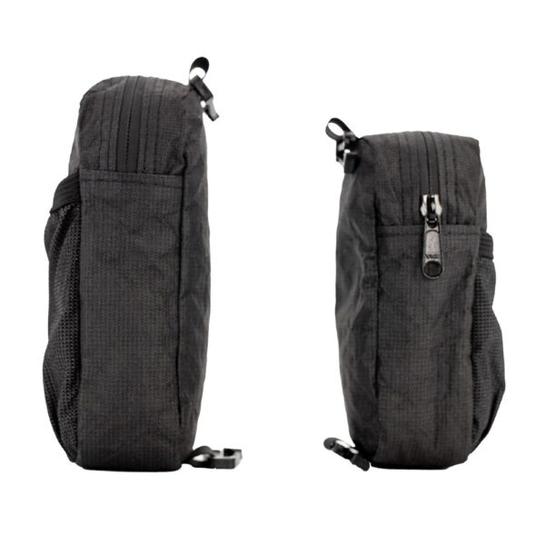ULTRA Shoulder Strap Pocket image showing size comparison between large and regular. This is a side view