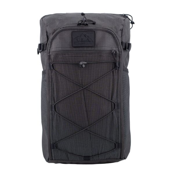 ULA Ultra 36L Dragonfly in Black Magic with removable logo patch on the Velcro tab.