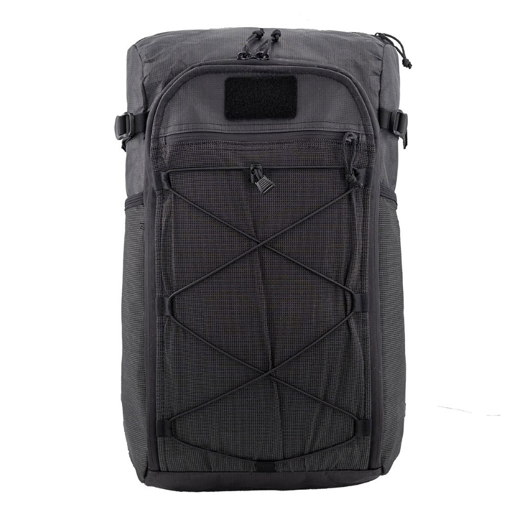 ULA Ultra 36L Dragonfly in Black Magic with removable logo. Logo is not on pack, you can see a black velcro patch where it can be added.