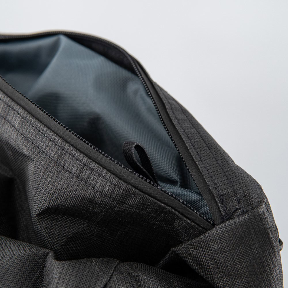Unzipped X-pac Dragonfly Top Pocket showing Key Lanyard in the corner.