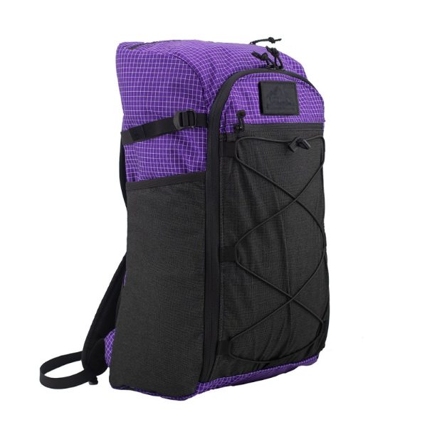 a 3/4 side view of the 30L Robic Dragonfly in Purple Robic