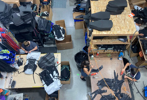 An overview image of our team working in the shop