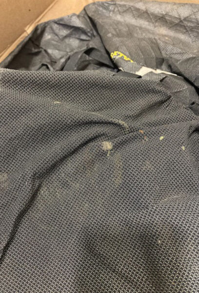 A dirty pack. Please clean your pack before returning for repairs.
