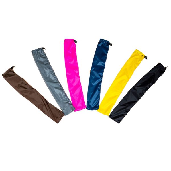 An image showing a variety of colors of ULA ultralight tent pole bags.