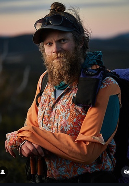 A profile image of Professor Carl at sunset on the Appalachian Trail