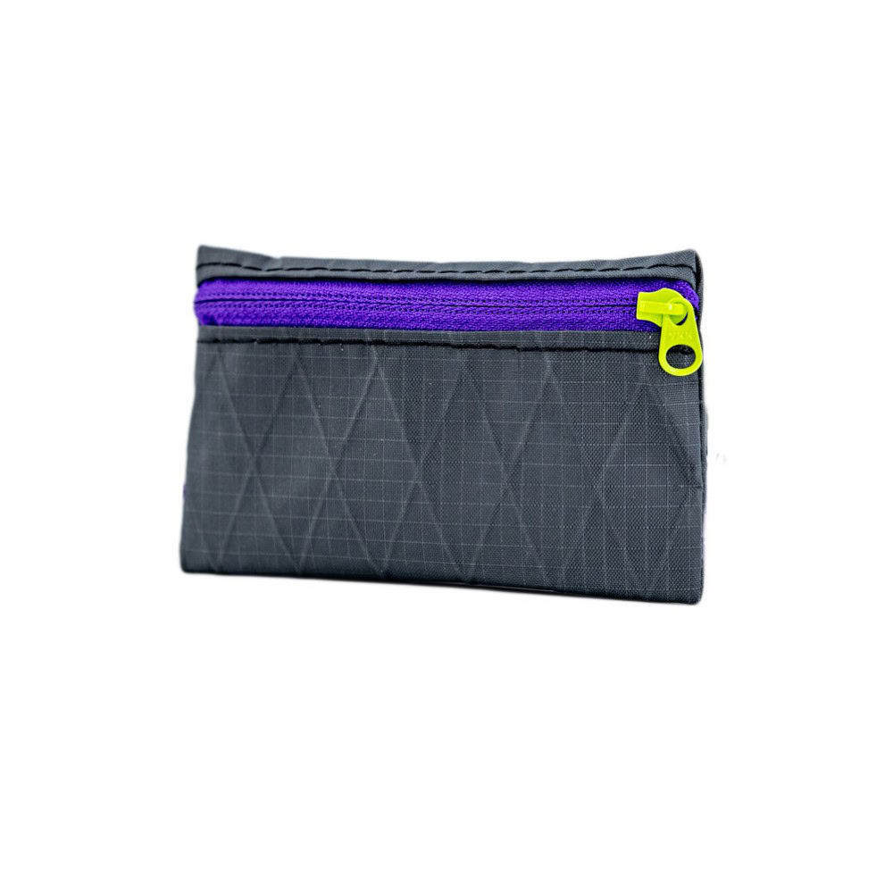 ULA trail wallet in Navy with Purple Zipper