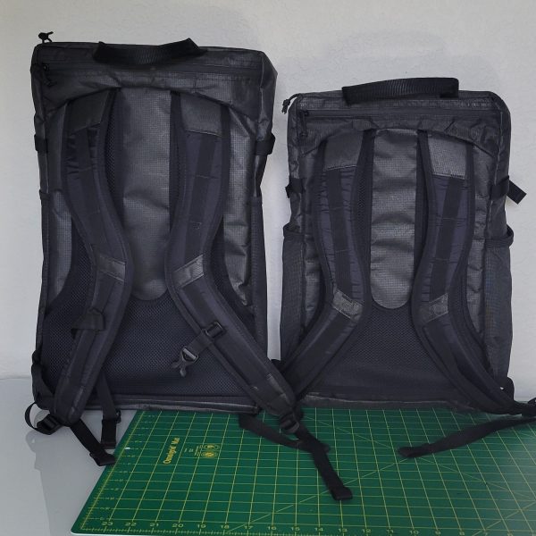 A size comparison image showing the 30L dragonfly next to the 36L Dragonfly. The 36L is taller.