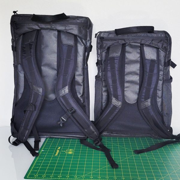 A size comparison image showing the 30L dragonfly next to the 36L Dragonfly. The 36L is taller.
