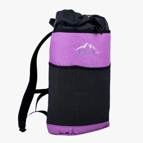 a 3/4 side view of the ULA XPAC Packrat in VX21 Mulberry.