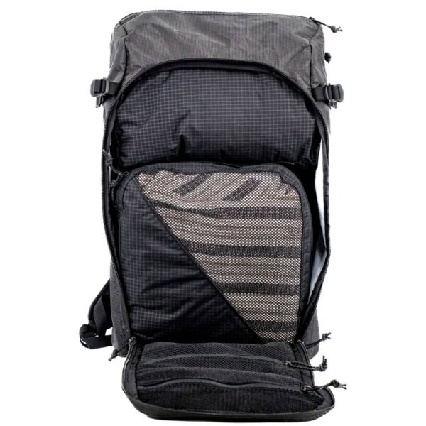 ULA 36L Packing Cube Bundle (2 large and 1 shoe cube) perfectly nestled in a 36L Dragonfly
