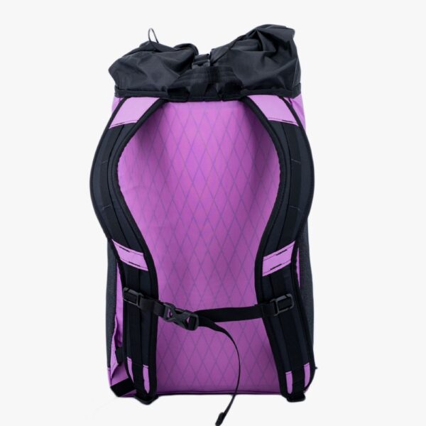 XPac Packrat back view showing shoulder straps and sternum strap.
