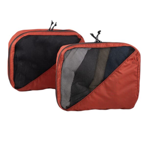 ULA 30L Packing Cube Bundle in Dqark Chili. Bundle contains 2 large cubes.