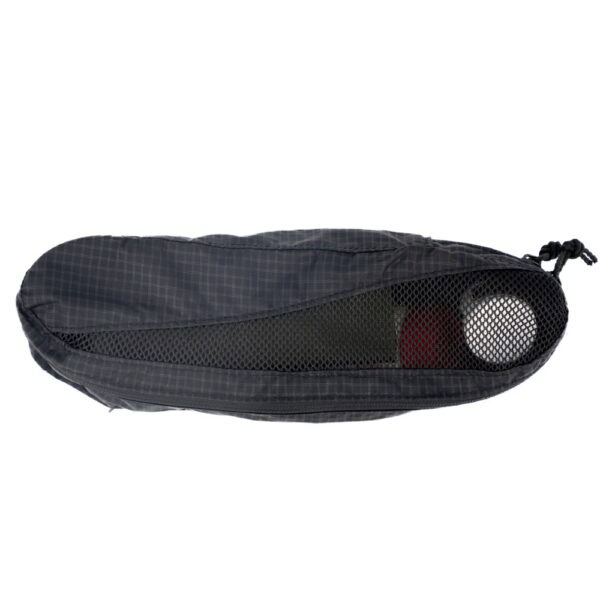 A Small Packing Cube top view. It is zipped closed.