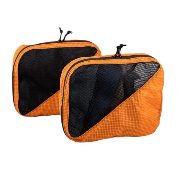 ULA 30L Packing Cube Bundle in Tangerine. Bundle contains 2 large cubes.