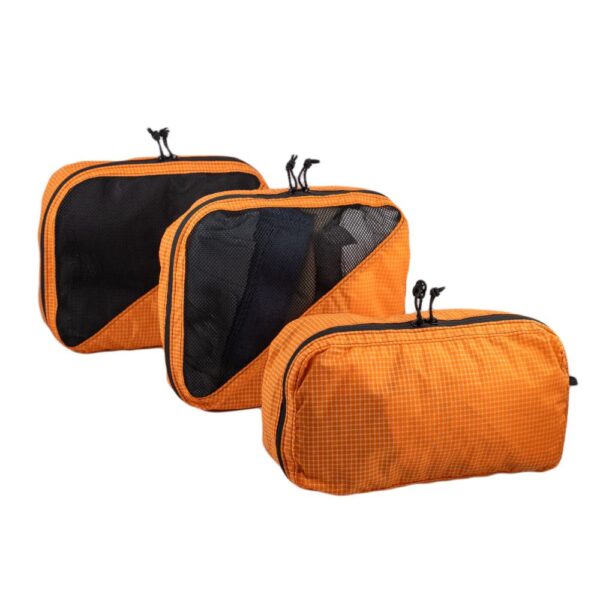 ULA 36L Packing 36L Cube Bundle in Tangerine. Bundle includes 2 large and 1 shoe cube.