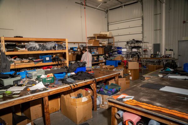 ULA Owner, Peter Longobardi, finishs a pack in the ULA manufacturing facility.
